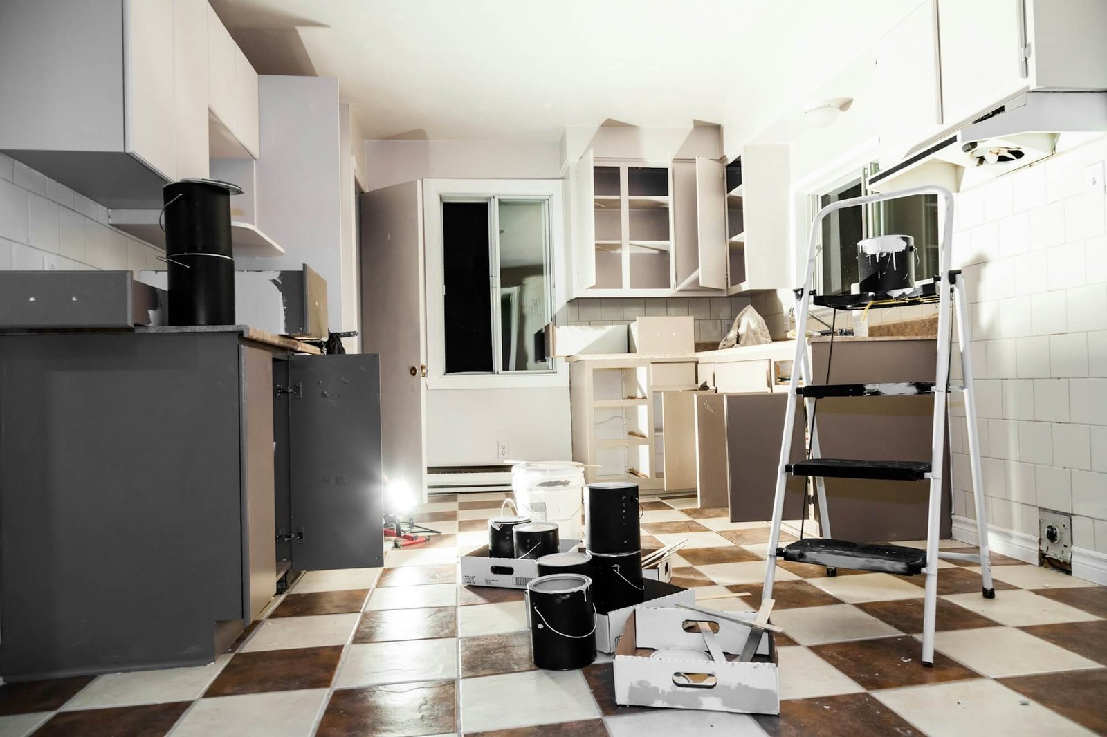 Interior painting during a home addition project